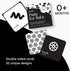 Tummy 0+ Set Pasta for Baby High Contrast Cards Sensory Toy Learning Activity Large Black and White Flash Cards Newborn