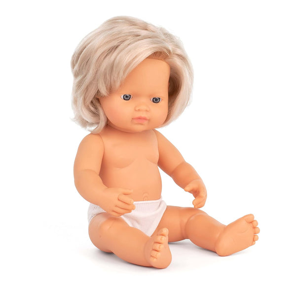 Miniland 15'' Caucasian Girl Anatomically Correct Baby Doll