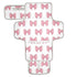 Jihqo Diaper Changing Pad Pink Bows Portable Diaper Mat with Built-in Pillow Travel