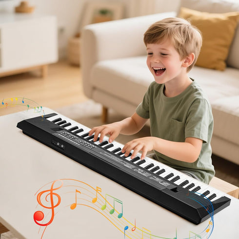 MusicForset 61 3 4 5 6 7 8 Keys Kids Piano Keyboard Toy with Mic Portable Electronic Piano for Girls Boys Beginners