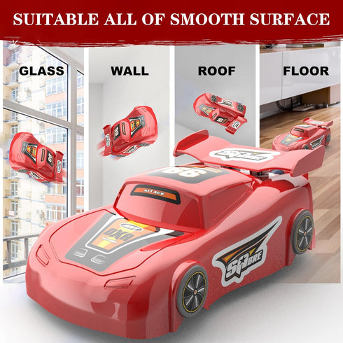 360deg 4 5 6 7 8-12 Wall Climbing Remote Control Car Dual Mode Rotating RC Stunt Cars with Headlight Rechargeable Toys