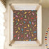 CZXW 52" 28" Chocolate Sprinkles Crib Sheets Fitted x Natural Cotton Soft & Breathable for Baby Crib Mattress