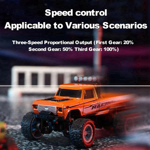 EXVQMU 1/64 2.4Ghz Mini RC Car, Scale Mini Remote Control Monster Truck with Trailer, & APP Remote Control
