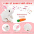 SUQ My Realistic Bunny Toy Interactive Realistic Stuffed Bunny with Moving Ears & Nose, Lifelike Rabbit Plush Toy