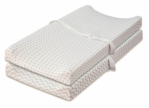 2 Pack 100% Changing Pad Cover - Baby Changing Pad Cover with Jersey Cotton - Changing Pad Covers for Girls and Boys