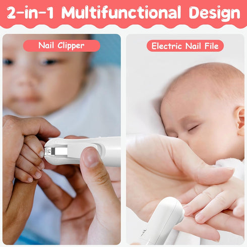 Trimmer 6 Baby Electric Nail Baby Nail Clippers, Safe Nail Filer Grinder Kit for Newborn Infant Toddler Kids or Adults