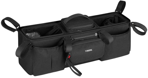 YOREPEK Padded Double Stroller Organizer with Removable Cooler Bag,Fits for Bob Duallie,Baby