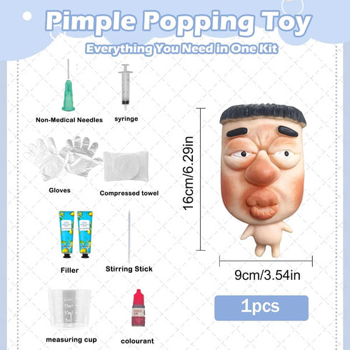 Set 2 Pimple Popping Toy Squishy Toys Stress Relief Squeeze Toy Large Reusable Silicone Pimple Popper Fidget Toy Soft
