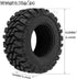 RC 1.2in Beadlock Tires 62 * 24mm, Soft Sticky Rubber Tires for 1/18 Trx4m, 1/24 SCX24 FCX24, 4PCS (Style B)