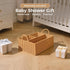Diaper Caddy Organizer, Hand Rattan Nursery Baby Basket Changing Table Organizer for Baby Essentials, Baby Shower