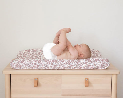 2-Pack Baby Changing Pad Cover for Girls (Antique Rose) - Premium Fitted Sheets Baby Diaper Changing Table Cover