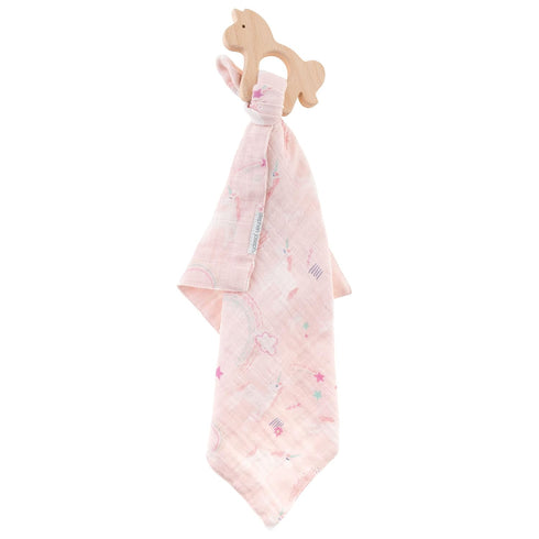 Stephen Joseph Unicorn Muslin Lovie with Teether