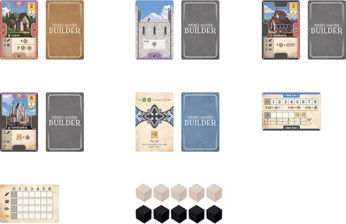 Pocket Master Builder Card Game | City Building Resource Management Strategy Game for 1-2 Players Ages 14+ | Made by