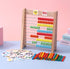 Wooden Abacus for Kids Math, 100 Counting Sticks & Number Cards 1-100, Educational Math Games for Preschool Learning