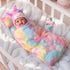 2 Set 12-17 Inch Set, BABESIDE Pcs Reborn Baby Doll Bedding for Dolls, Cute Animal & Star Pattern Doll Blanket