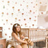 Small Flower Wall Stickers Boho Floral Wall Decals Watercolor Wildflower Decals Cute Flowers Stickers Removable Retro