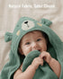 2 Pack, Blissful Diary Muslin Baby Hooded Towel Soft & Absorbent Bath Towel for Infant, Toddler, Unisex, Baby Gift