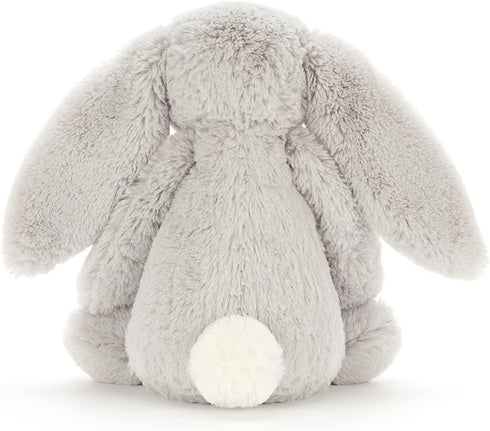 Jellycat Bashful Grey Bunny Stuffed Animal, Medium 12 inches, Classic Rabbit Plush Toy, Children's Gift