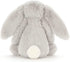 Jellycat Bashful Grey Bunny Stuffed Animal, Medium 12 inches, Classic Rabbit Plush Toy, Children's Gift