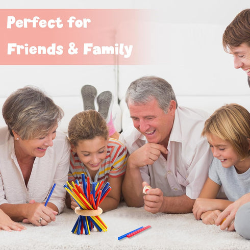 Wanheart Balance & Fun Wooden Stick Toys Family Game for Kids, Adults & Seniors Enhances Coordination, Focus & Patience