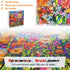 Bgraamiens 1000 Pieces Puzzle - Mosaic Art Flowers - Stained Glass Art Puzzle with Flowers, Impossible Color Challenge