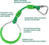 2 Pack Green Ninja Warrior Obstacle Course Accessories Swing Playset Ring for Kids and Adults, Outdoor Gym Training