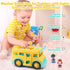 PLAY Yellow School Bus Toy for Toddlers with Figures and Driver | Lights/Music and One-Tap Music Off | Interactive Role