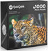 QuizQuirk 1000 Piece Puzzle - Bold Leopard Jigsaw for Adults/Teens (Puzzle Saver Kit Included)