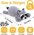 Slojkardon 17in Raccoon Plush, Weighted Raccoon Stuffed Animals, Cute Plush Toys Realistic Raccoons Body Pillow Hug
