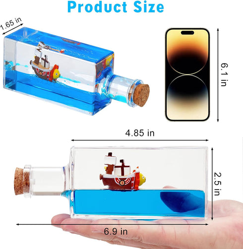 Honsheng Unsinkable Boat One Thousand Pirate Ship Piece Model Sunny Toys in a Bottle Box Acrylic Cruise Ship Fluid