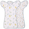 JULYFIRE 2 Pack Transition Swaddle with 2 Way Zipper, 2 in 1 Arms