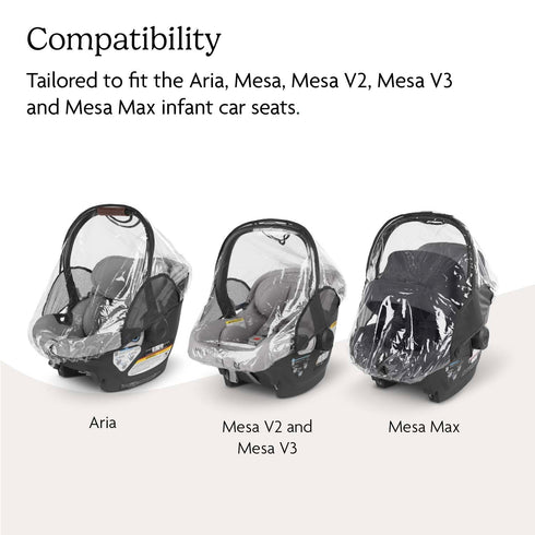 UPPAbaby Rain Shield for Mesa and Aria Infant Car Seat - Waterproof and Windproof Coverage, Quick Attachment