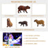 FLORMOON 4pcs Animal Figures, Plastic Capybara Figurines for Science Project and Birthday Cake Topper for Kids