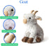 12 inches The Petting Zoo Goat Stuffed Animal Plushie, Gifts for Kids, Wild Onez Farm Animals, Goat Plush Toy