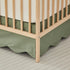 Brandream Scallop Edge Cotton Crib Skirt Toddler Bedskirt Baby Nursery Crib Bed Skirt Boho Bohemian Neutral Solid Color