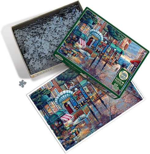 Cobble Hill 1000 Piece Puzzle - Rainy Day Stroll - Sample Poster Included