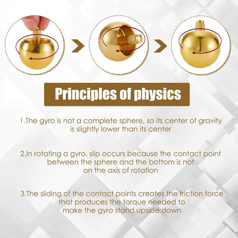 2 Pieces Metal Spinning Top Kids Aluminum Top Spinner Top Physics Toy Gyroscope Stainless Steel Educational Toys
