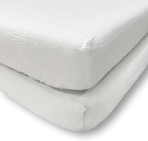 Levtex Baby - Cloud Muslin Sheet Set Crib Fitted Sheet - Fits