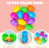 12 JOYIN Pcs Easter Eggs Filled with Toy Cars, Colorful Stuffed Eggs with Pull Back Die-Cast Cars for Easter Hunt Game
