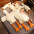 Srutirbo Plush-63 (63 Giant White Goose in Soft Furry Swan Stuffed Animal Pillow,Huge Goose Plush Hugging Pillow Gifts