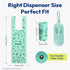 120 Count (8 Disposable Diaper Bags with Handles Rolls), Leak-Proof Diaper Trash Bags & Sacks or Pet Waste Bag, Ocean