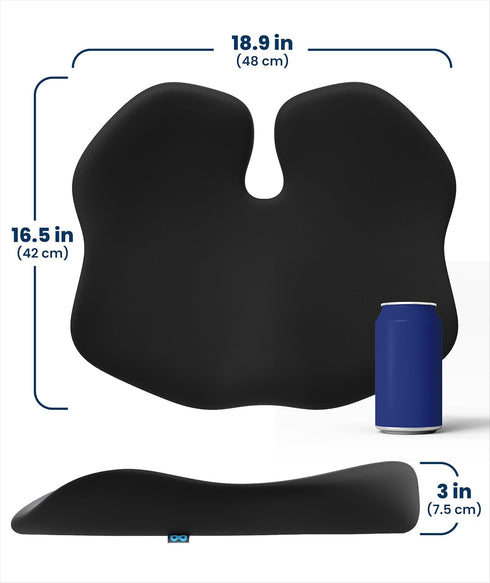 Everlasting Comfort Car Seat Cushion for Driving - Orthopedic Car Cushion for Office, Travel, Gaming Chair Memory Foam