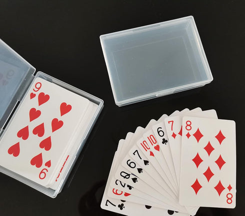 18Pcs Playing Card Deck Box - Clear Plastic Empty Playing Game Card Boxes Holder Storage Organizer for Bank Card