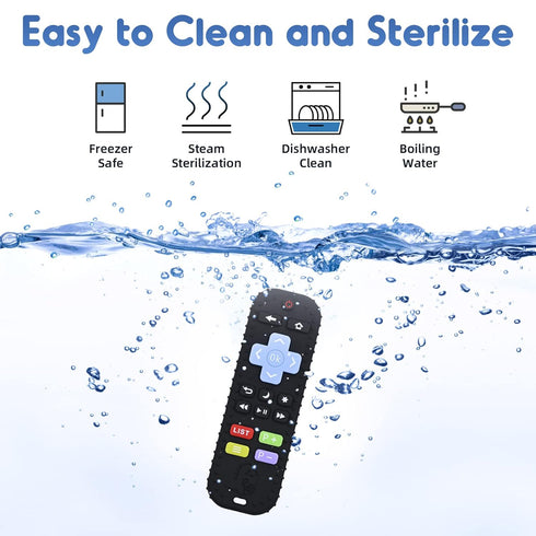 Teething Relief Toys for Babies 3-12 Months, Silicone Remote Control Teether Bath Toys for Newborn Infant Boy Girl