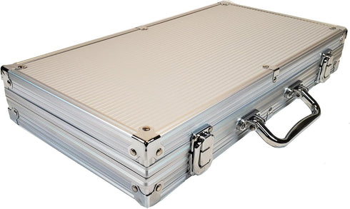 11.5 Set 300 Fat Cat Gram Texas Hold 'em Claytec Poker Chip with Aluminum Case, Striped Dice Chips