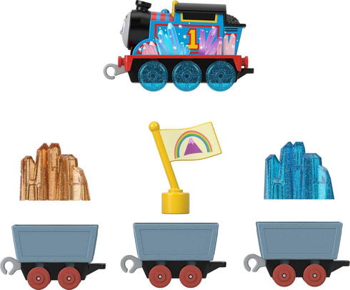 Thomas & Friends Diecast Toy Train - Crystal Cargo Adventure Thomas Engine with Cargo Cars for Kids 3+ Years