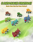 LADFAR 3-5, 8 3-5, Dinosaur Toys for Kids Pcs Dinosaur Monster Truck Pull Back Cars, Friction Powered Dino Toy Vehicles