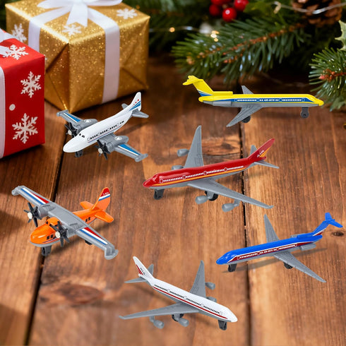 6 Pack, 3 4-7 8-12, Toy Airplane Diecast Airplane Toy for Boys Age Alloy Planes Model/Glider Planes/Airlines Plane Toys