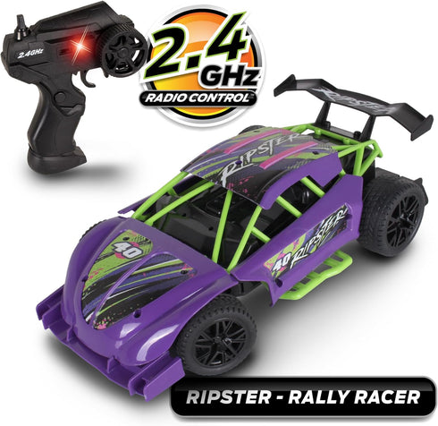 Mean Machines 2.4GHz RC Ripster Rally Racer - Rear Wheel Drive for Drifting Mastery, Colors Will Vary