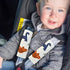 Baby Strap Cover for Children, 2 Pcs Infant Car Seat Belt Cover Pad, Neck Pad Protector for Kids (Navy Dinosaur)